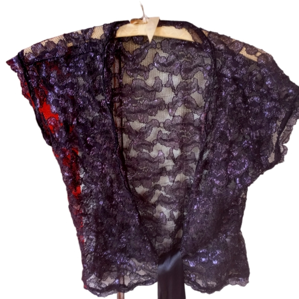 Black lace outer cover blouse